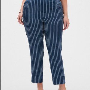 BANANA REPUBLIC Hayden Stripe Pull-On Tapered Pant Soft Ankle